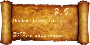 Henter Izabella névjegykártya